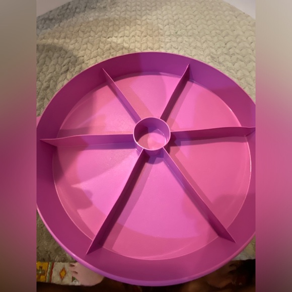 Vintage Purple Tupperware Divided Tray Server With Lid #405-1 - Picture 5 of 5